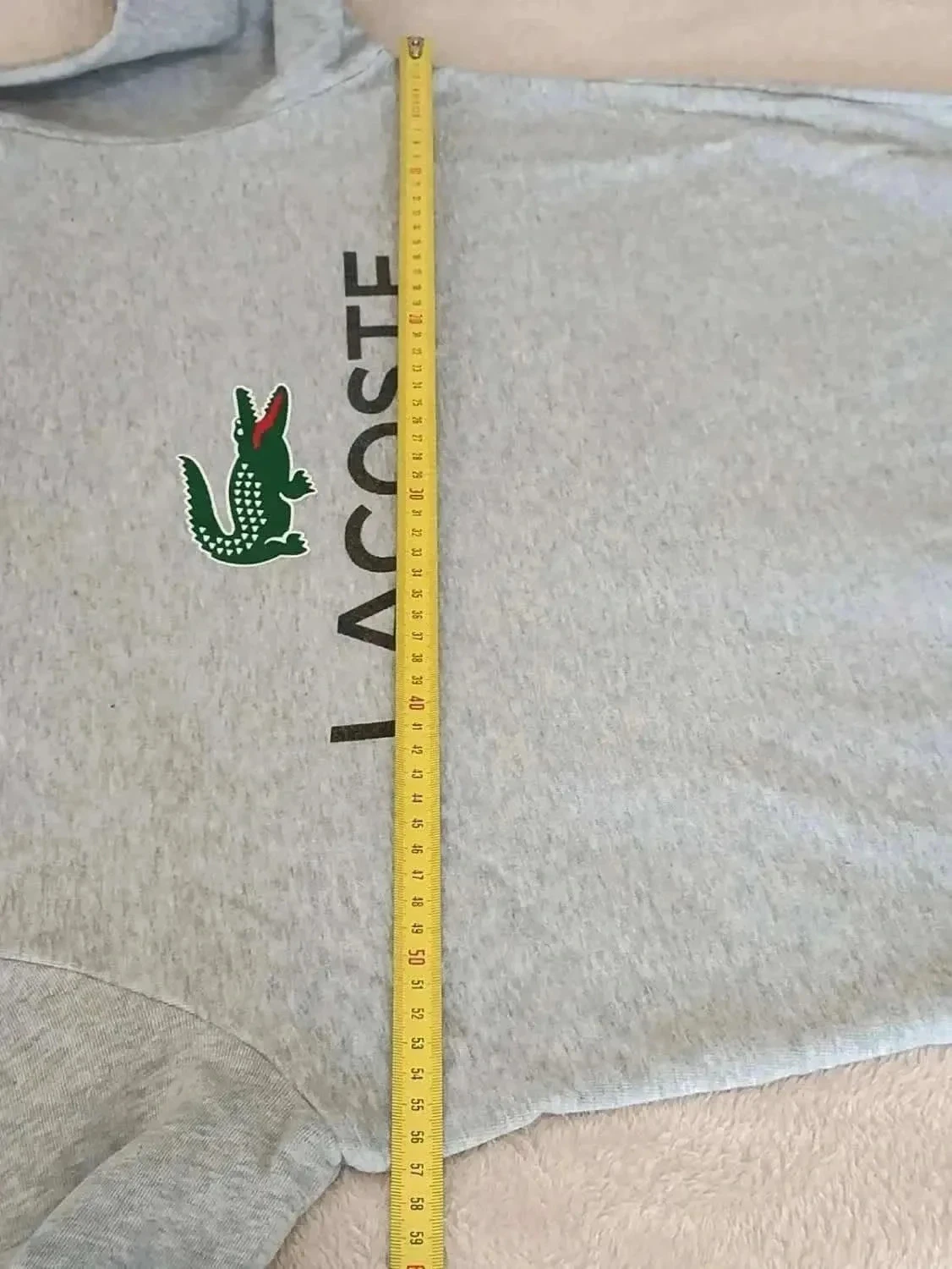Moletom Lacoste cinza com logo de crocodilo Tamanho 4 (M) – photo 10